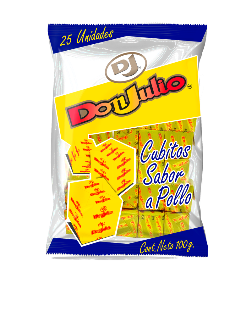 Cubito De Pollo 100 x 25 X 4 G